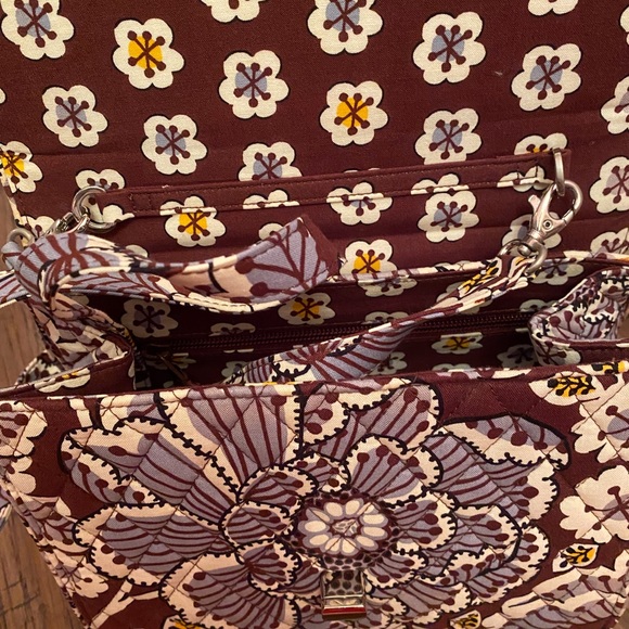 NWT Retired Vera Bradley Convertible Crossbody Julia Slate Blooms Purse - Picture 5 of 8